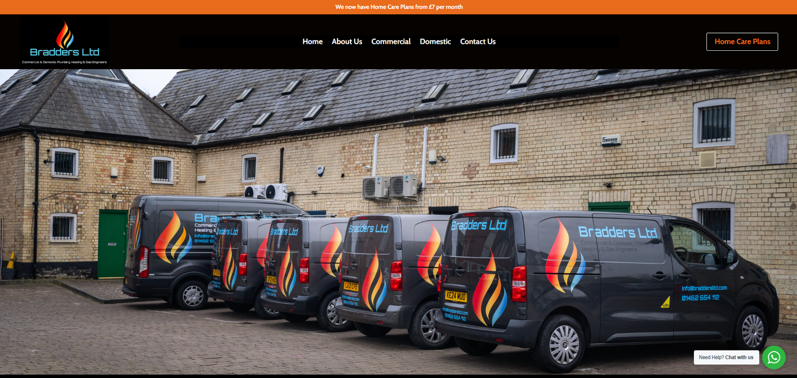 Bradders LTD — website screenshot